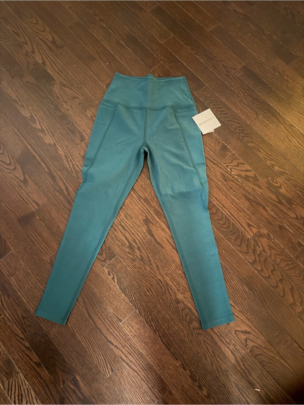 Beyond Yoga Pocket Legging, Spacedye Teal Sea Heather, Size M, NWT